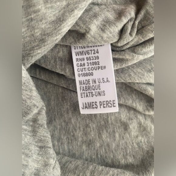 STANDARD JAMES PERSE Midi Dress Sz 4 L Dark Gray Cowl Neck Ruched Lined NEW - Picture 14 of 16